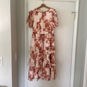 Rachel Parcell floral ruffle midi dress
